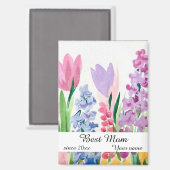 春水彩の花 – 母の日最高の母 マグネット (正面/裏面)