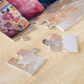 春水彩サボテンと花 ジグソーパズル (側面)