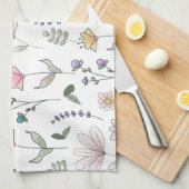 春水彩ドードルフラワー キッチンタオル (四つ折り)