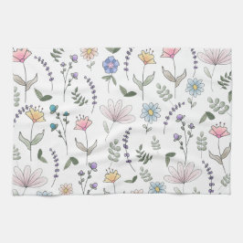 春水彩ドードルフラワー キッチンタオル