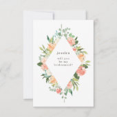 春水彩フローラダイヤモンドブリデスメイド 招待状 (正面)