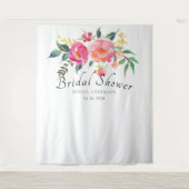 春水彩フローラブライダルシャワーフォトブース タペストリー (正面)