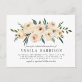 春水彩フローラブライダルシャワー インビテーションポストカード (正面)