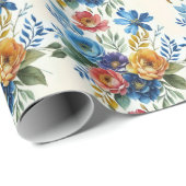 春水彩フローラプリント ラッピングペーパー (ロールコーナー)