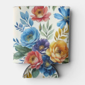 春水彩フローラプリント 缶クーラー (正面)