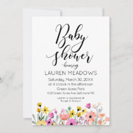 春水彩フローラベビーシャワー招待状 招待状