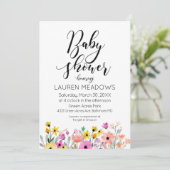 春水彩フローラベビーシャワー招待状 招待状 (スタンド正面)