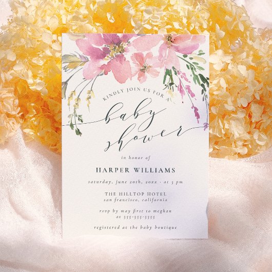 春水彩フローラベビーシャワー 招待状