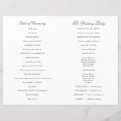 春水彩フローラ折り畳み結婚式 プログラム (裏面)