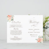 春水彩フローラ折り畳み結婚式 プログラム (スタンド正面)