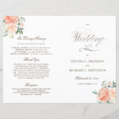 春水彩フローラ折り畳み結婚式 プログラム (正面)