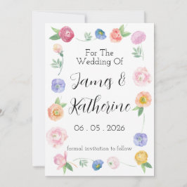 春水彩フローラ日付カードの保存 セーブザデート