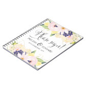 春水彩フローラ結婚ズゲストブック ノートブック (左側)