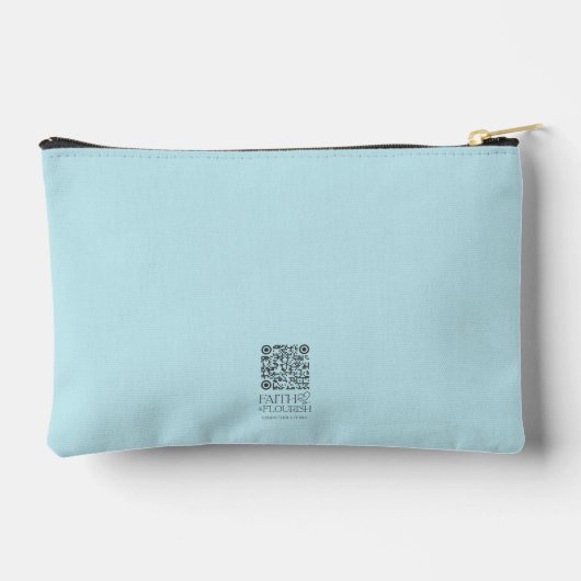 春水彩フローラ聖句パーソナライズされた アクセサリーポーチ (裏面)