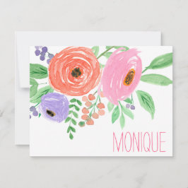 春水彩フローラ パーソナライズされた ノートカード