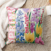 春水彩メドウ花 クッション (ブランケット)