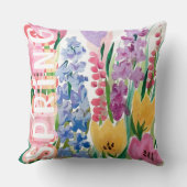 春水彩メドウ花 クッション (正面)