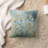 春水彩ワイルドフラワー装飾フローラ クッション (ブランケット)
