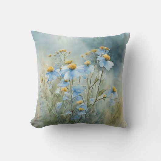 春水彩ワイルドフラワー装飾フローラ クッション (正面)