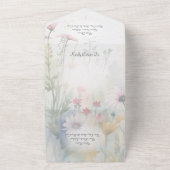 春水彩ワイルドフラワーQRコード オールインワン招待状 (外側)