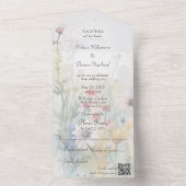 春水彩ワイルドフラワーQRコード オールインワン招待状 (内側)