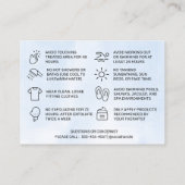 春水彩ワックス掛けアフターケア名刺 名刺 (裏面)