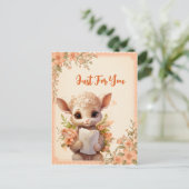 春水彩子羊の手紙を持って –  ポストカード (スタンド正面)