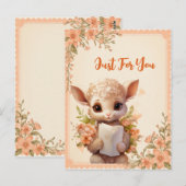 春水彩子羊の手紙を持って –  ポストカード (正面/裏面)