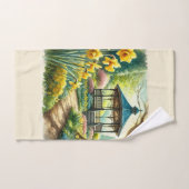 春水彩手拭きの水仙 ハンドタオル (ハンドタオル)