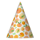 春水彩桃パターン パーティーハット (左)