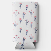 春水彩植物咲きシームレス スリム缶クーラー (裏面)