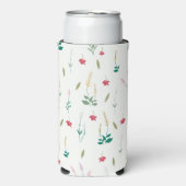 春水彩植物咲きシームレス スリム缶クーラー (Seltzer正面)