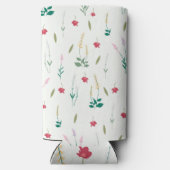 春水彩植物咲きシームレス スリム缶クーラー (裏面)