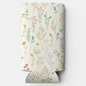 春水彩植物咲きシームレス スリム缶クーラー (裏面)