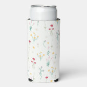 春水彩植物咲きシームレス スリム缶クーラー (Seltzer正面)