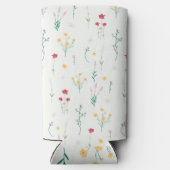 春水彩植物咲きシームレス スリム缶クーラー (裏面)