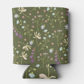 春水彩植物咲きシームレス 缶クーラー (裏面)