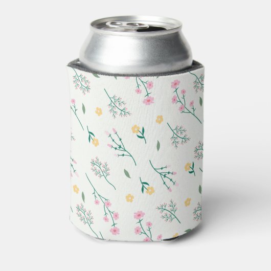 春水彩植物咲きシームレス 缶クーラー (缶裏面)