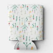 春水彩植物咲きシームレス 缶クーラー (裏面)