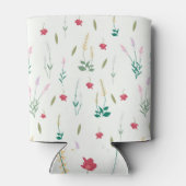 春水彩植物咲きシームレス 缶クーラー (裏面)