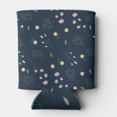 春水彩植物咲きシームレス 缶クーラー (裏面)