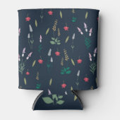 春水彩植物咲きシームレス 缶クーラー (正面)