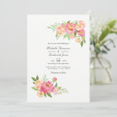 春水彩牡丹QRコードRSVP 結婚's 招待状 (スタンド正面)