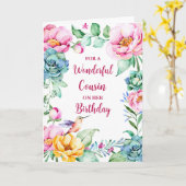 春水彩花いとこの誕生日 カード (黄色い花)