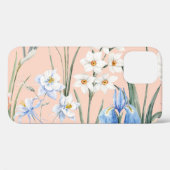 春水彩花模様、レトロ壁紙。 Case-Mate iPhoneケース (裏面 (横))