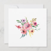 春水素朴色フローラブライダルシャワー 招待状 (裏面)