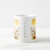 春水色キツネ- Kid Mag コーヒーマグカップ (中央)