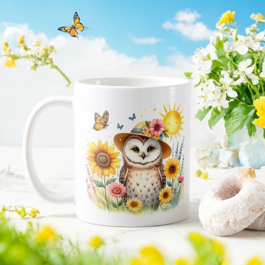 春水色フクロウ – Kid Mug コーヒーマグカップ