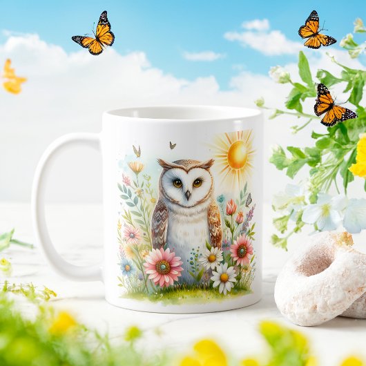春水色フクロウ – Kid Mug コーヒーマグカップ