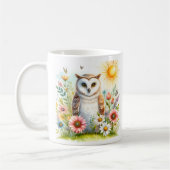 春水色フクロウ – Kid Mug コーヒーマグカップ (左)